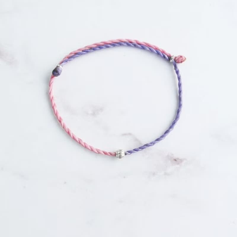 【手編蠟繩】雙色幸運手繩 | 蠟線手鍊 | 大員囡仔