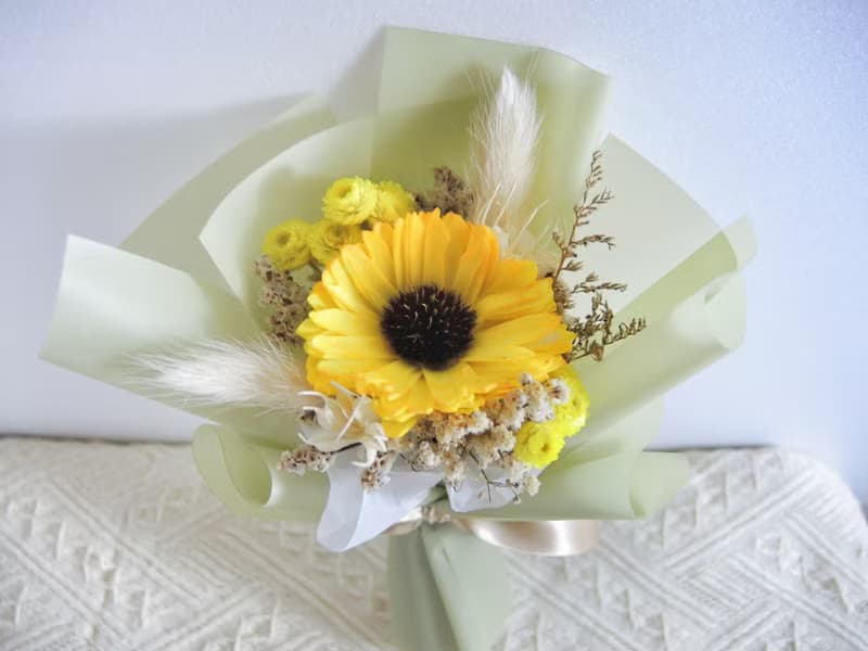 畢業禮物 畢業花束 向日葵畢業花束 擴香花花束