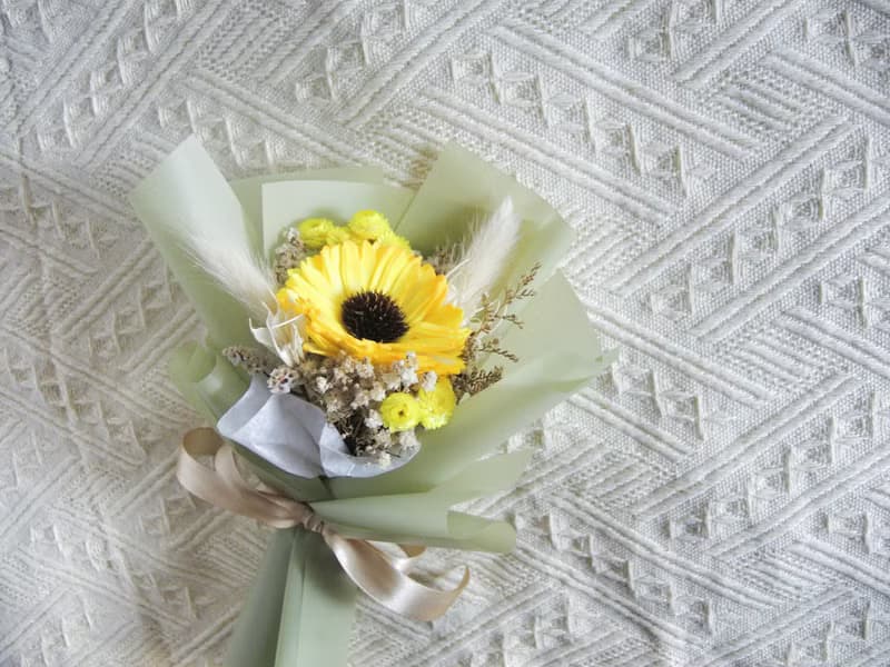 畢業禮物 畢業花束 向日葵畢業花束 擴香花花束
