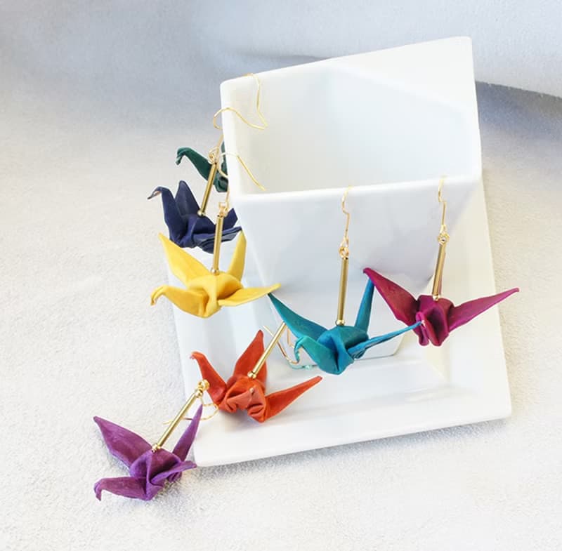 摺紙系列-真皮千紙鶴幸福手機吊飾(一隻)-共8色