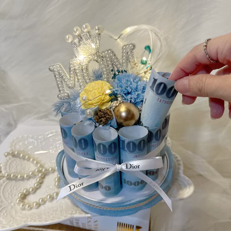 母親節限定_讓你有錢花鈔票蛋糕