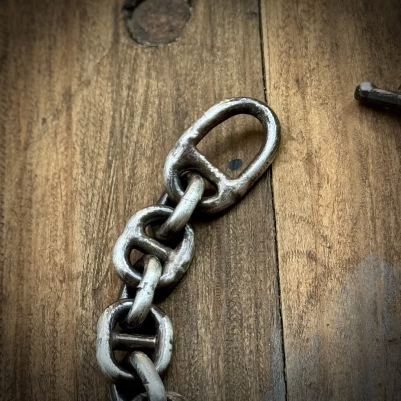 999 925 純銀全手工豬鼻子手鏈 做舊 染黑 復古 男士首飾