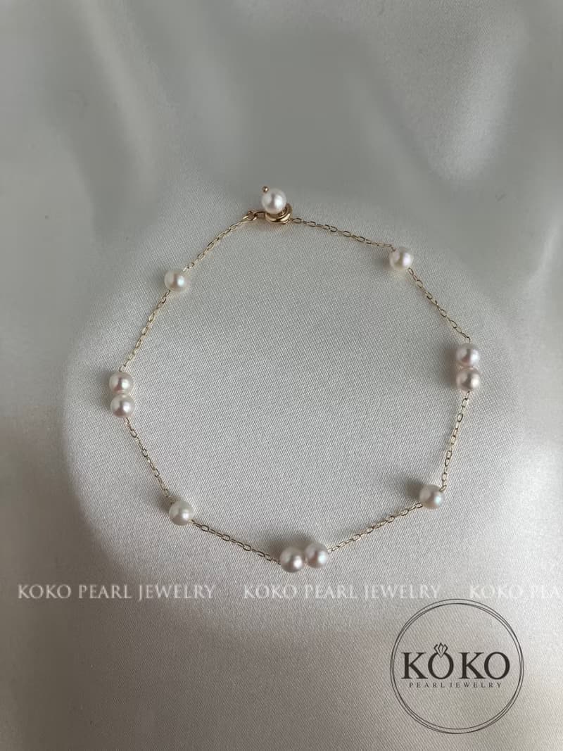 日本製 akoya珍珠項鍊 珍珠手鍊  2ways 輕奢飾品 10k金項鍊