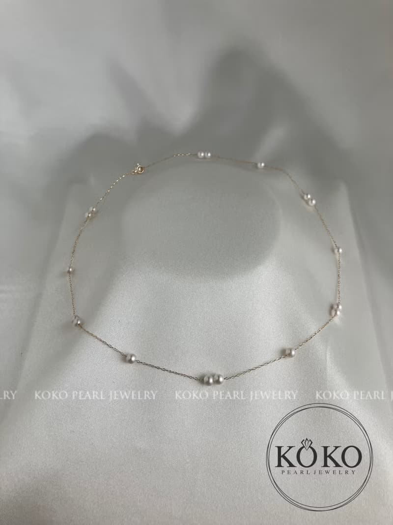 日本製 akoya珍珠項鍊 珍珠手鍊  2ways 輕奢飾品 10k金項鍊
