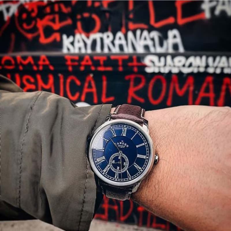 Camden Watch NO29系列 純英國血統 單眼秒針大錶盤紳士真皮腕錶