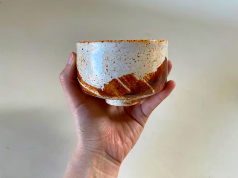 台灣在地職人手作志野燒小茶碗-方/圓(兩款)-含精裝小木盒