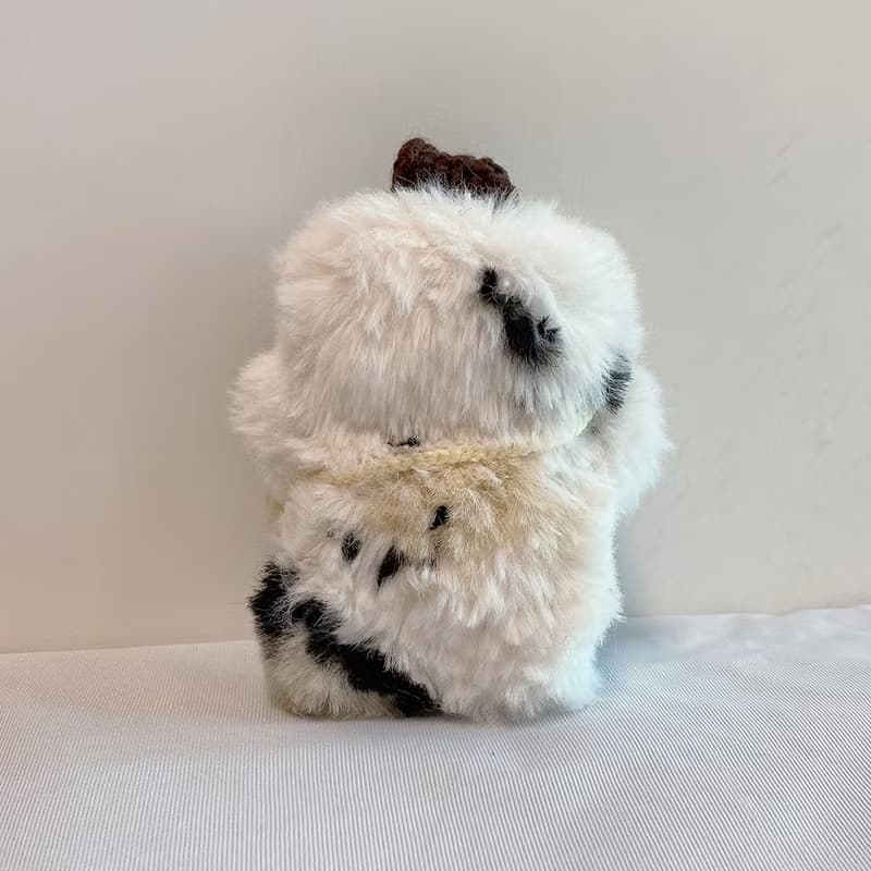 Cat keychain charm crochet doll : White Chocolate (Includes 2 bags)