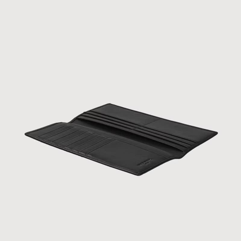 【免費升級送禮包裝】瓦拉頓-A 14卡薄型長夾-黑色/BF568-322-BK