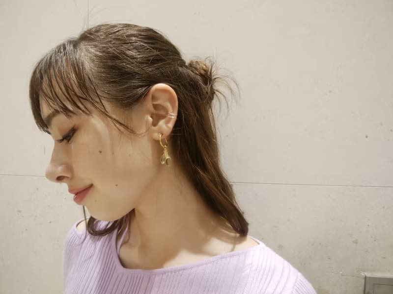 14Kgf*Lemon Quartz pierced earrings / earrings