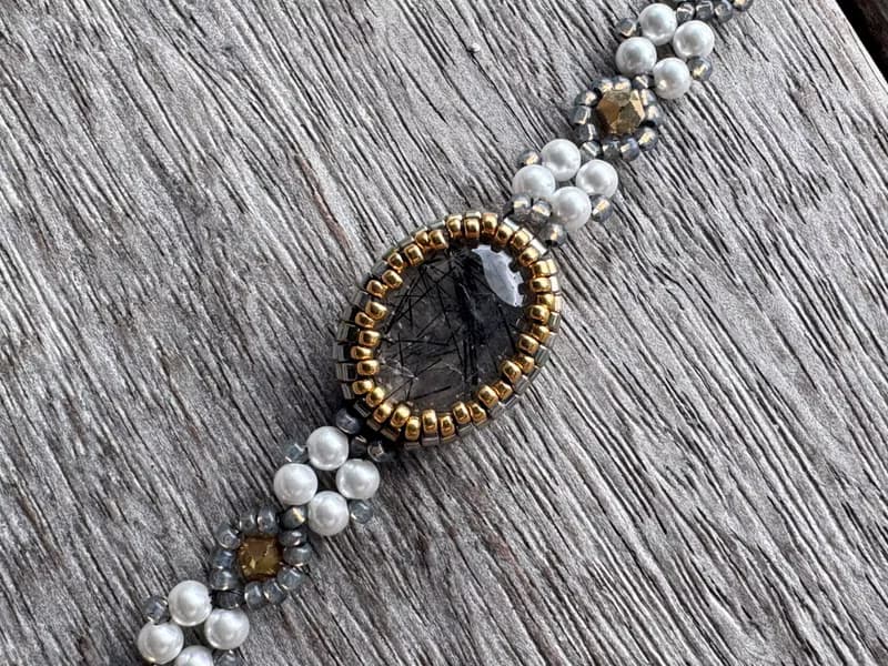 251124 黑髮晶 串珠 手鍊