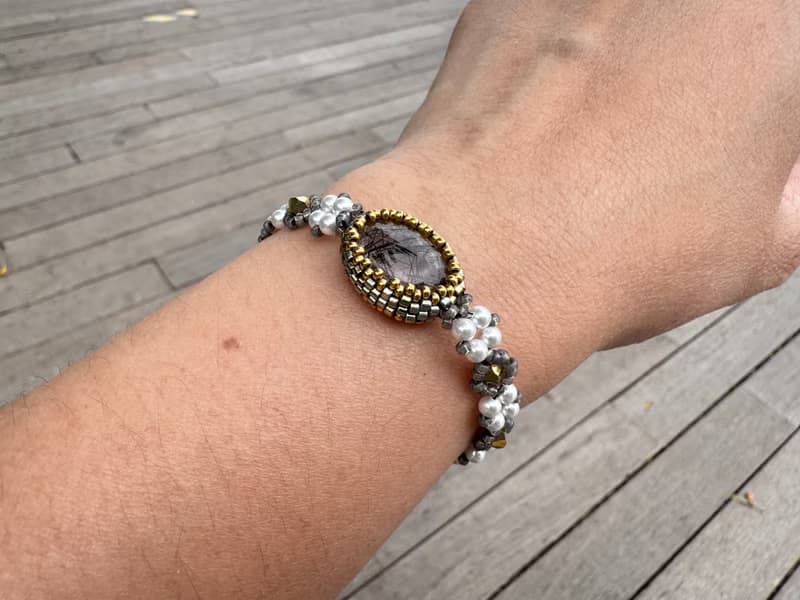 251124 黑髮晶 串珠 手鍊