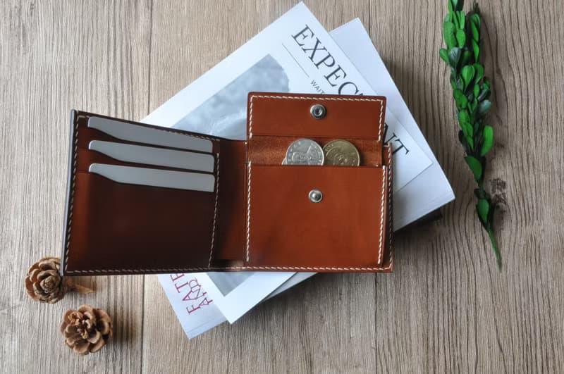 經典短夾 ∣ 義大利 Buttero頂級植鞣革 ∣ 手工縫製