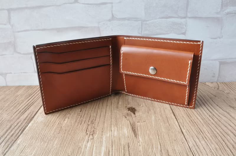 經典短夾 ∣ 義大利 Buttero頂級植鞣革 ∣ 手工縫製