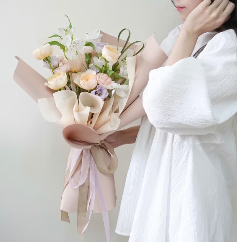 白色情人節 玫瑰花束  韓式花束  生日花束 女友禮物