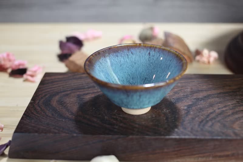 【送禮好物】70ml 天目釉 斗笠茶杯 酒杯 鶯歌名家葉敏祥作