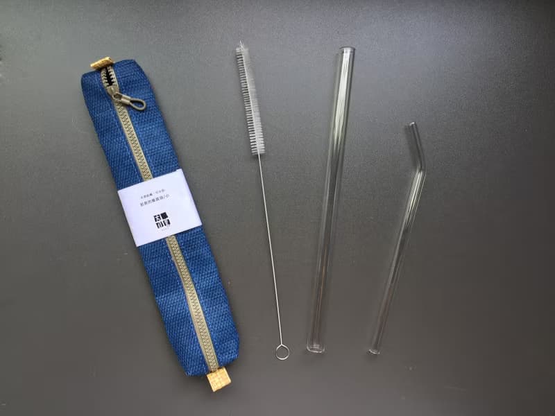 【玻璃吸管組】粗吸管+細吸管+吸管刷+專用餐具帶