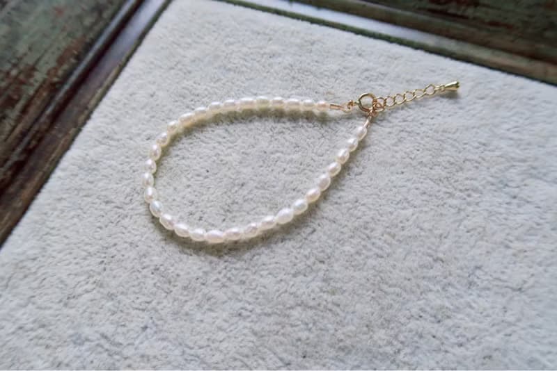 淡水珍珠手鏈---鵝卵型珍珠 光澤飽滿