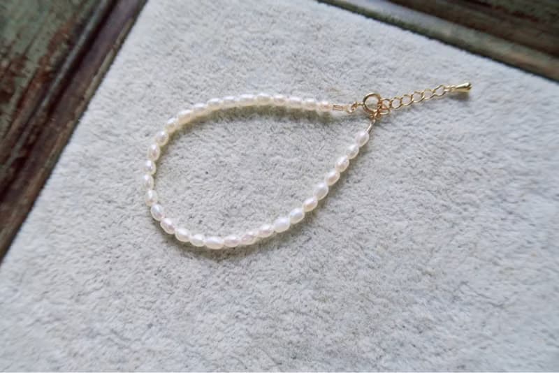 淡水珍珠手鏈---鵝卵型珍珠 光澤飽滿