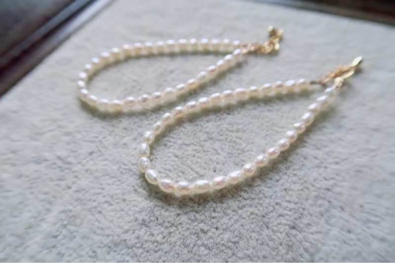 淡水珍珠手鏈---鵝卵型珍珠 光澤飽滿