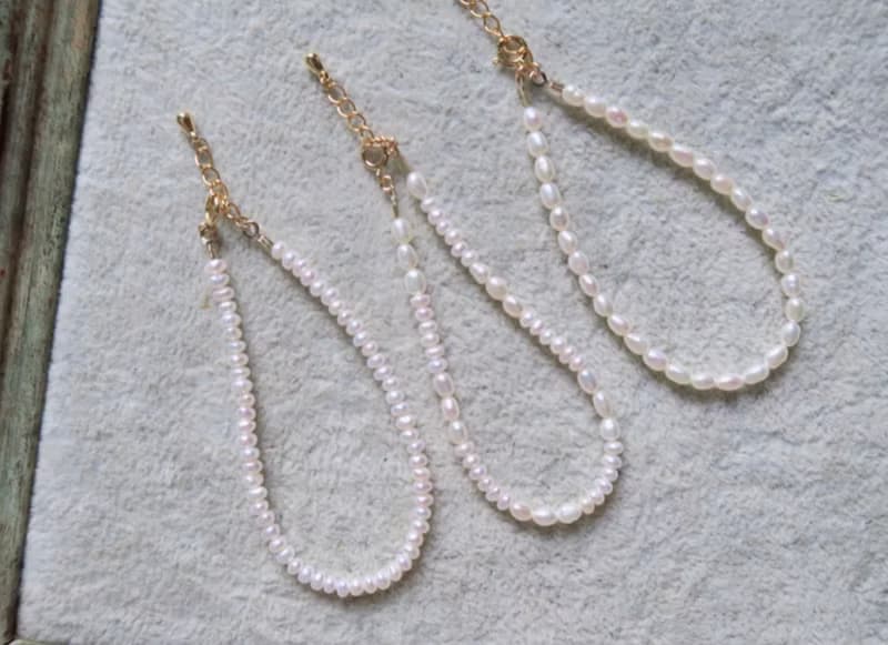 淡水珍珠手鏈---鵝卵型珍珠 光澤飽滿