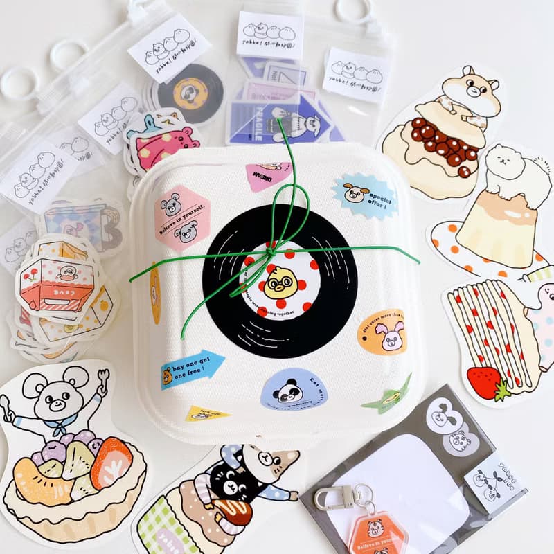黑膠唱片文具禮盒/貼紙禮盒/文具禮盒