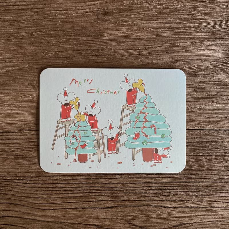 巧克力聖誕樹明信片