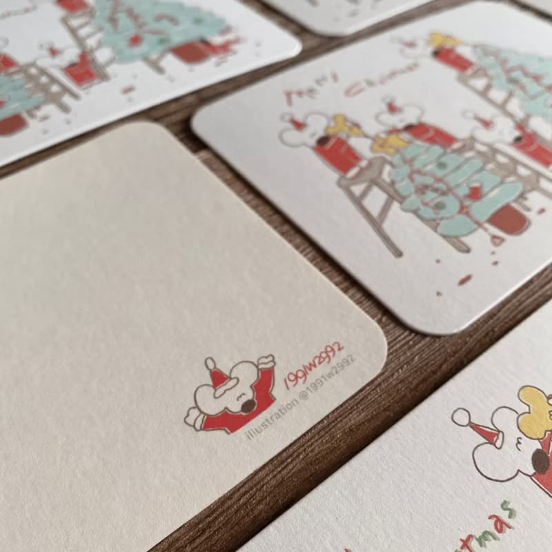 巧克力聖誕樹明信片