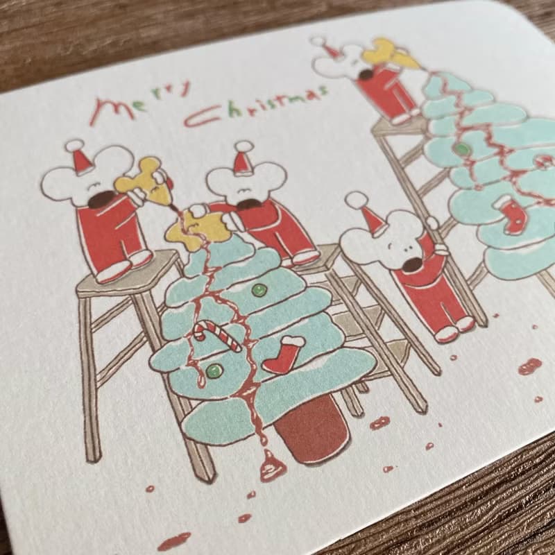 巧克力聖誕樹明信片