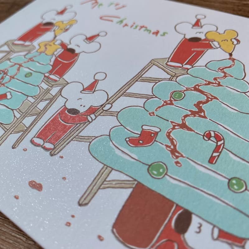 巧克力聖誕樹明信片