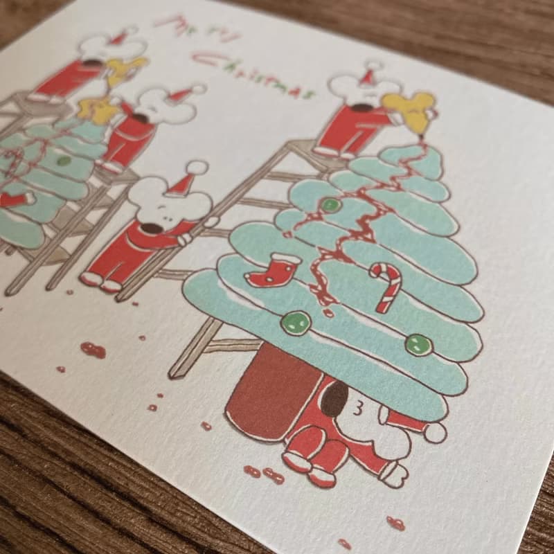 巧克力聖誕樹明信片