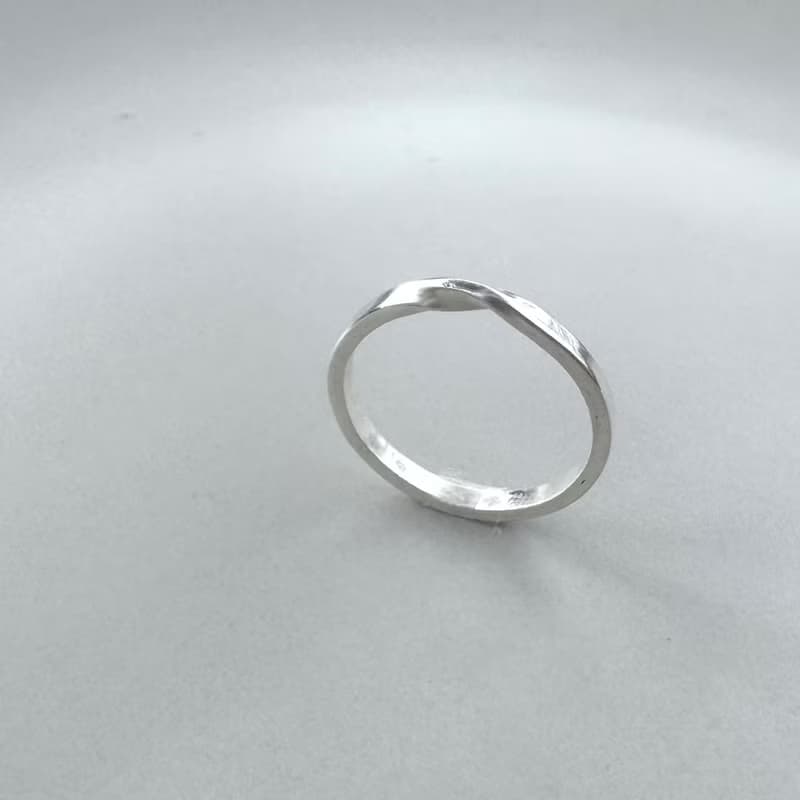 【體驗】情人節禮物 情人對戒 純銀戒指 金工戒指DIY - 莫比烏斯(細)
