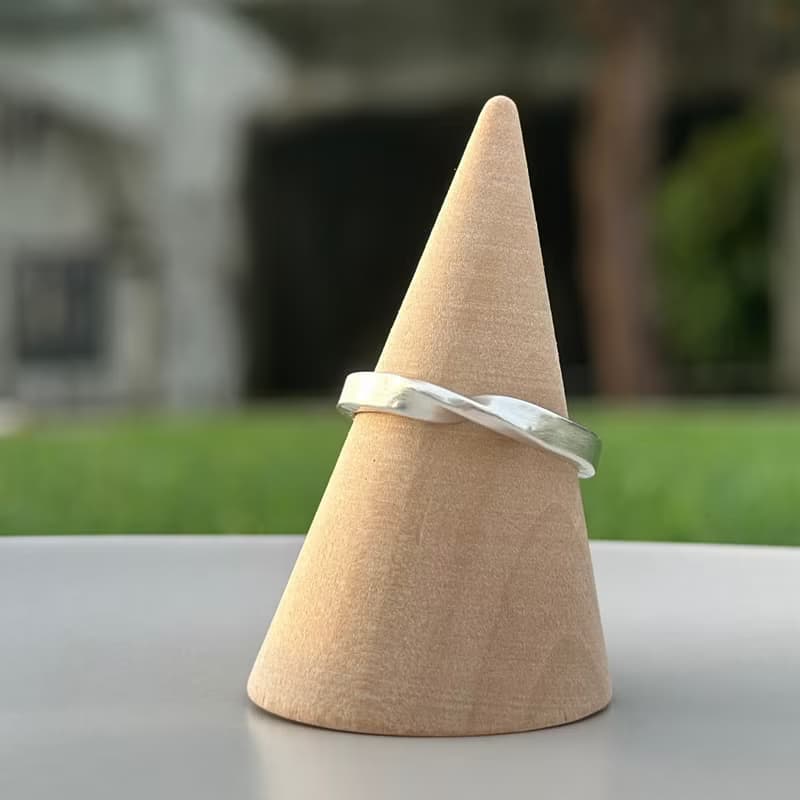 【體驗】情人節禮物 情人對戒 純銀戒指 金工戒指DIY - 莫比烏斯(細)