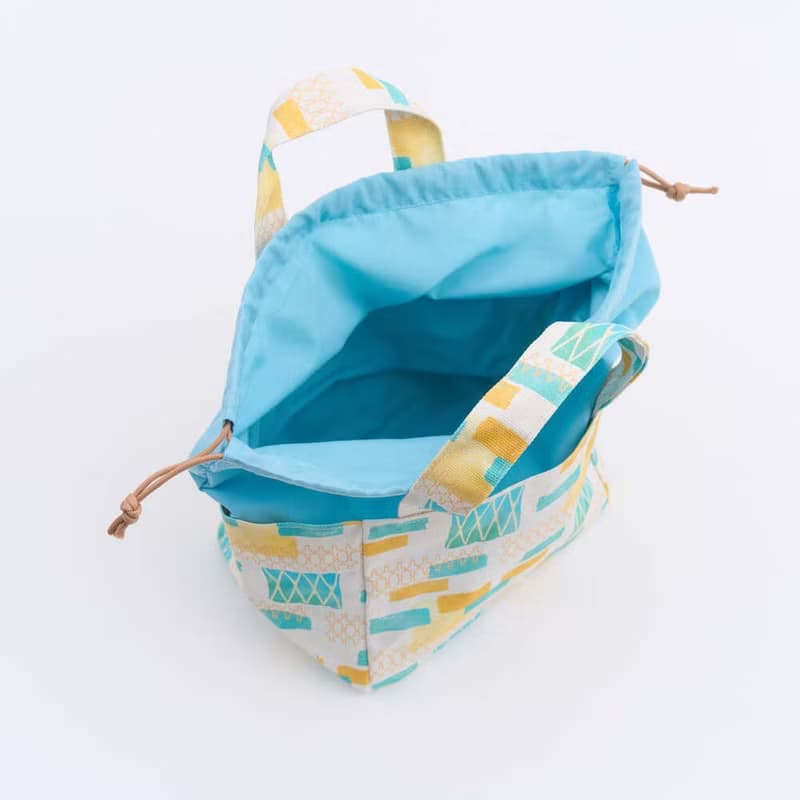 束口便當袋/鐵花窗磚牆/萊姆橙黃/經典新色IV