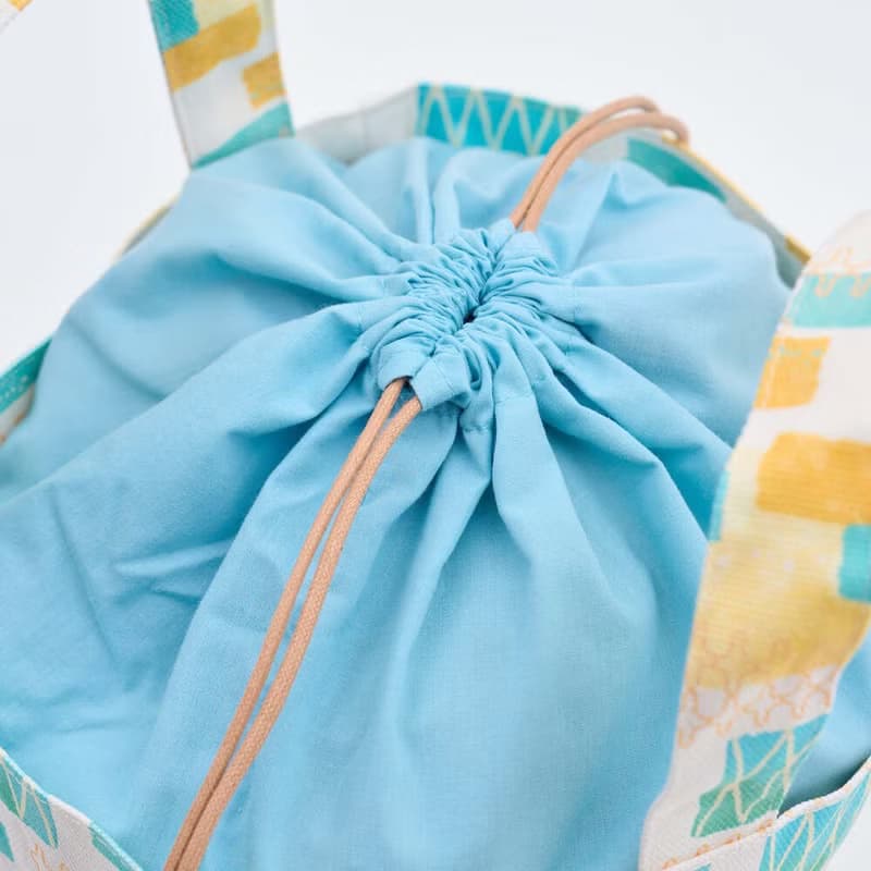 束口便當袋/鐵花窗磚牆/萊姆橙黃/經典新色IV