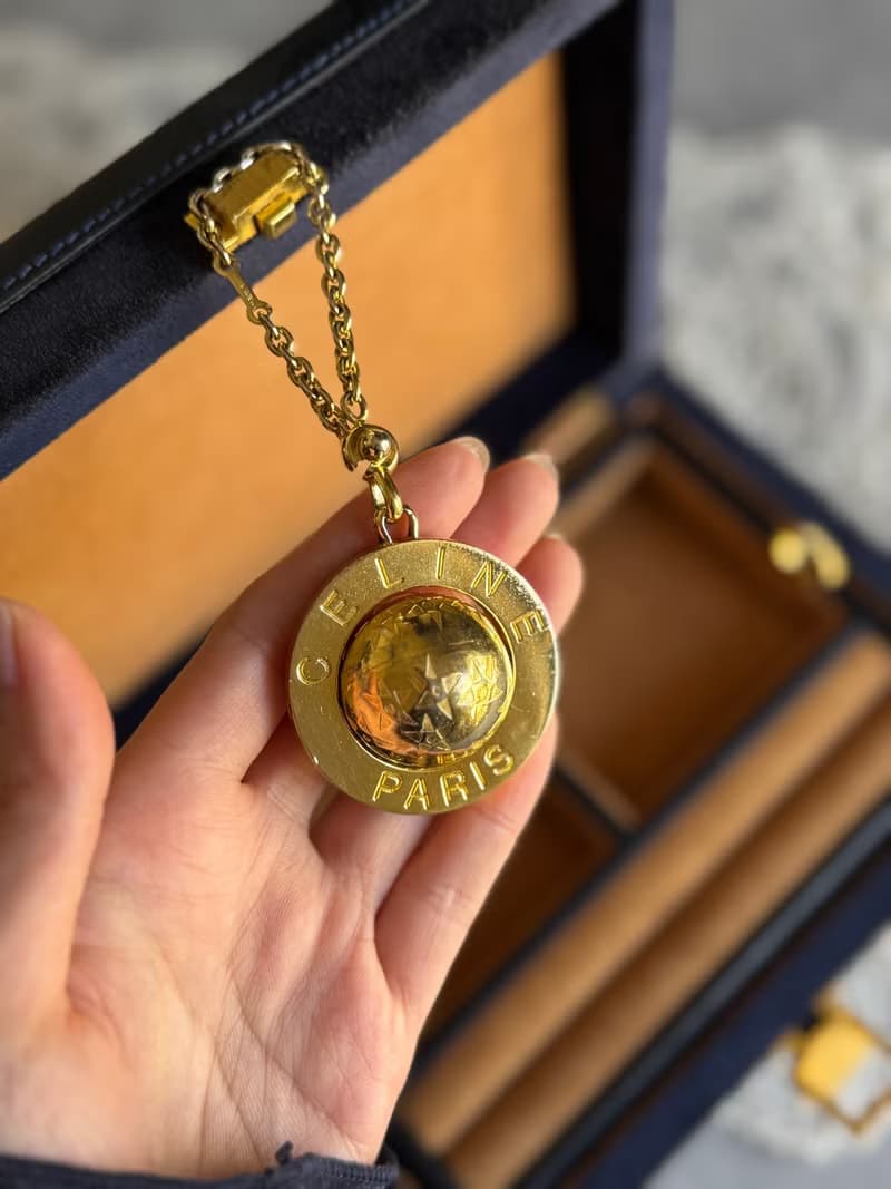 中古美品 Celine 思琳 星球吊飾 手袋掛飾 毛衣鍊 長項鍊 兩用