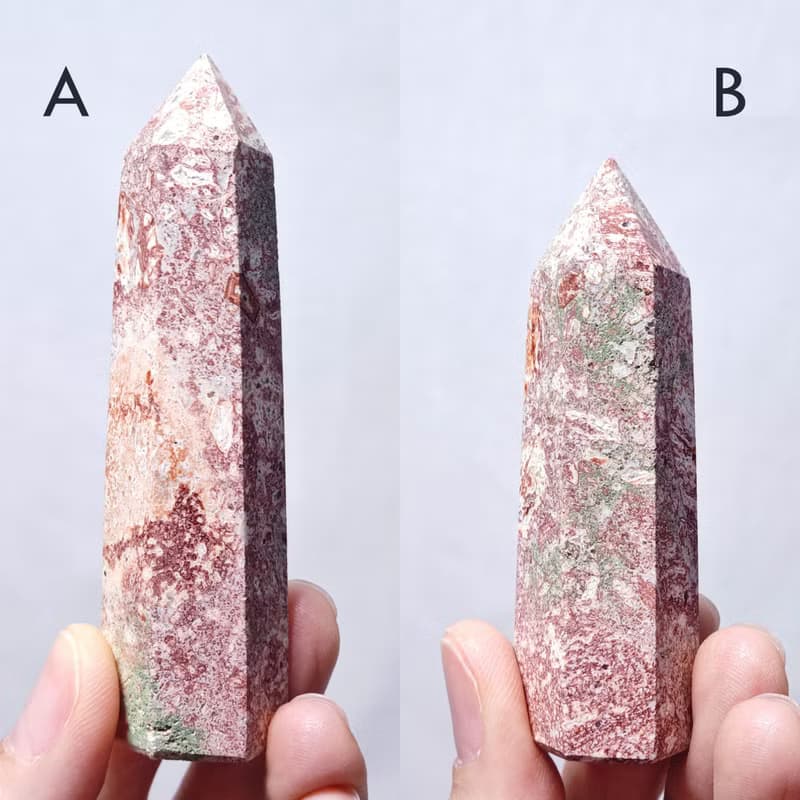 稀有紅橘綠色豹紋瑪瑙  一柱擎天 中流砥柱 招財 晶柱 單品 禮物