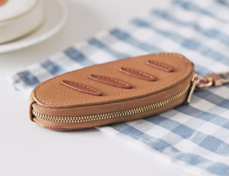 法國麵包皮革造型零錢包 | 掛飾