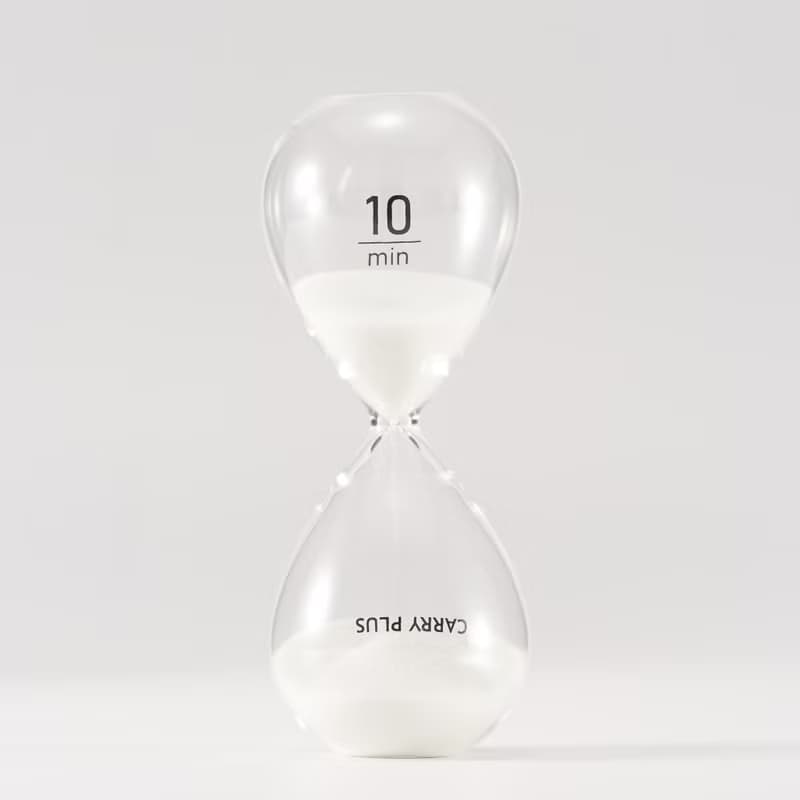 CarryPlus 極簡美學10分鐘沙漏- 天使白 10mins Timer