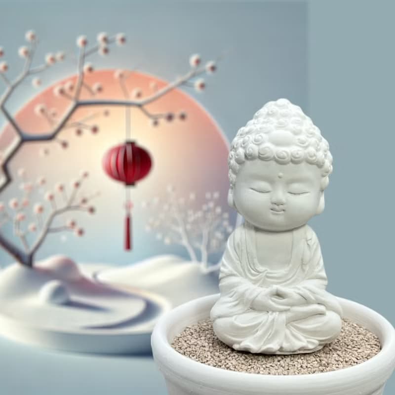 開運Q版公仔 淨念吉祥小佛之培德小盤套組  精緻台灣文創禮品