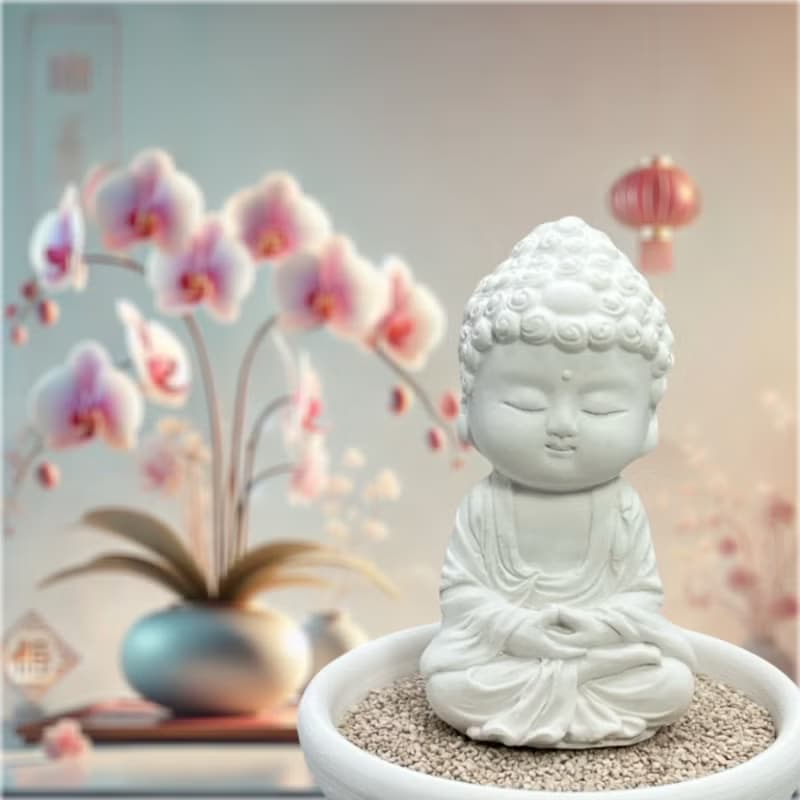 開運Q版公仔 淨念吉祥小佛之培德小盤套組  精緻台灣文創禮品
