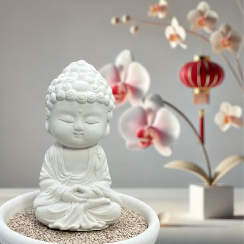 開運Q版公仔 淨念吉祥小佛之培德小盤套組  精緻台灣文創禮品