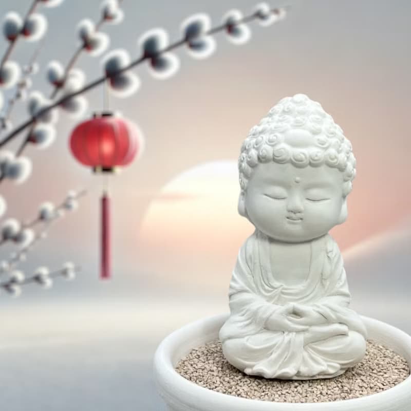 開運Q版公仔 淨念吉祥小佛之培德小盤套組  精緻台灣文創禮品