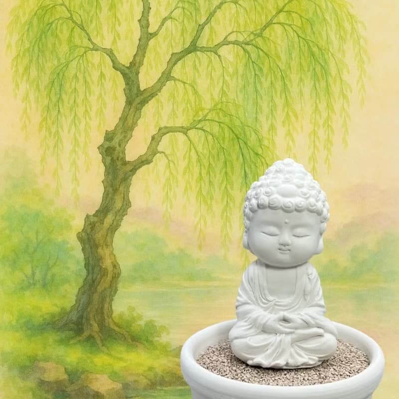 淨念吉祥小佛之培德小盤套組 文青風珪藻粒擴香座 靜心與香氣共存