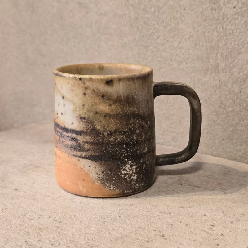 柴燒瓷土 / 絞泥馬克杯 / 咖啡杯