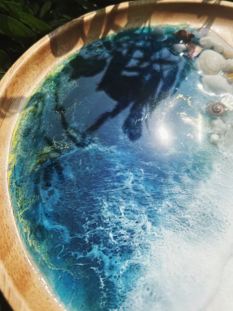 【現貨】神秘深海海洋海浪圓木盤