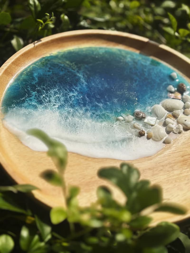 【現貨】神秘深海海洋海浪圓木盤