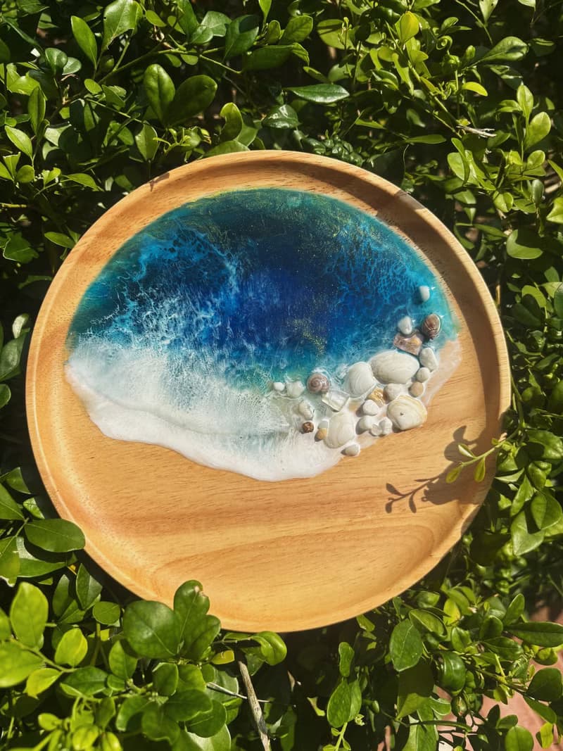 【現貨】神秘深海海洋海浪圓木盤