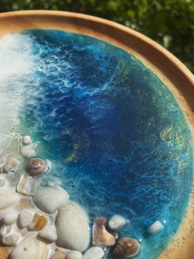 【現貨】神秘深海海洋海浪圓木盤