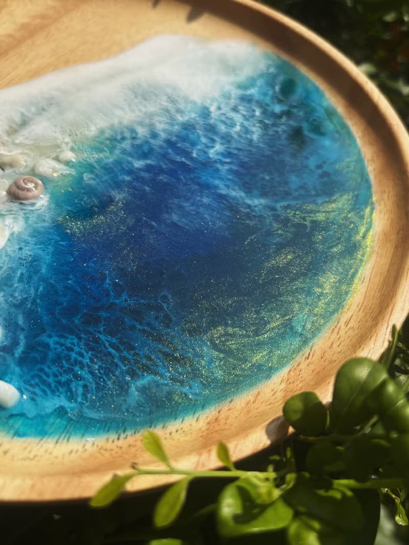 【現貨】神秘深海海洋海浪圓木盤