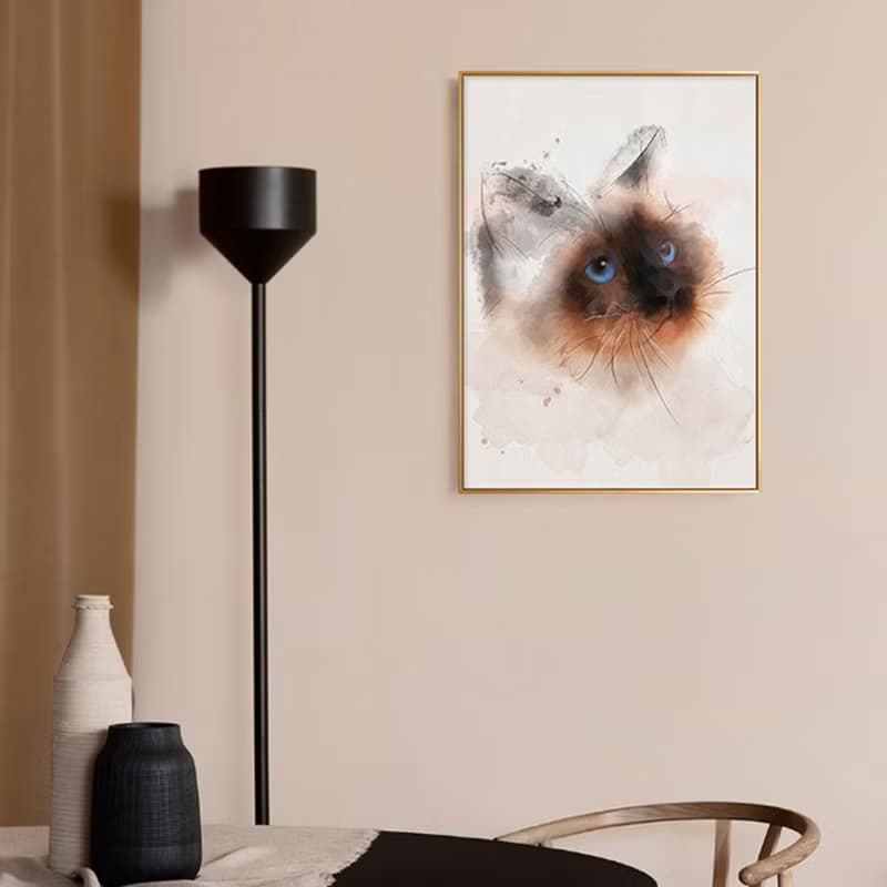 貓 - 暹羅貓/掛畫/寵物店/民宿/咖啡廳/工作室/送禮/佈置/背景照